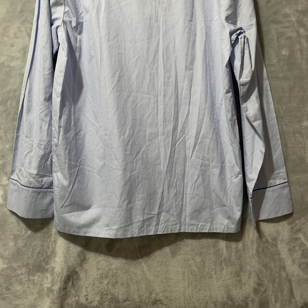 Zara Home Women's Light Blue Collared Button Front Pajama Sleepwear Shirt Top S - Picture 7 of 15
